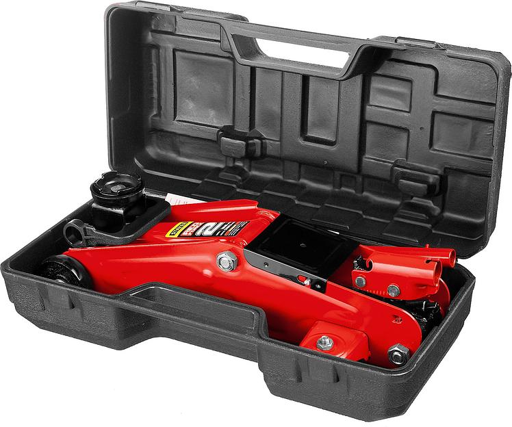 STAYER R-22 RED FORCE, в кейсе, 2 т, 125 - 320 мм, подкатной домкрат для легковых а/м, Professional (43152-2-K) фото 7
