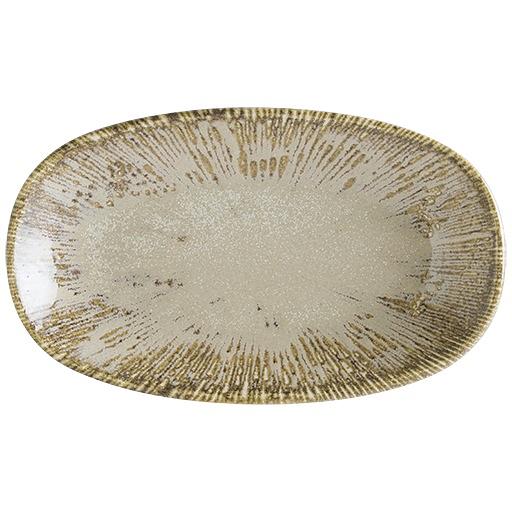 Блюдо овальное 190*110 мм. Снэл Песок, форма Гурмэ /1/12/ фото 1