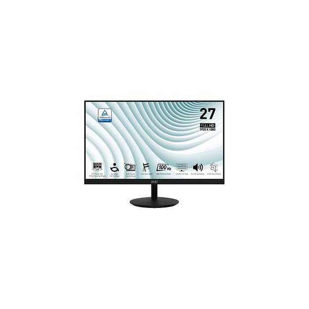 27" Монитор MSI Pro MP271A, 1920x1080, IPS, 100Гц, 1хHDMI, 1хDP, черный [9s6-3pa2ct-085] фото 1