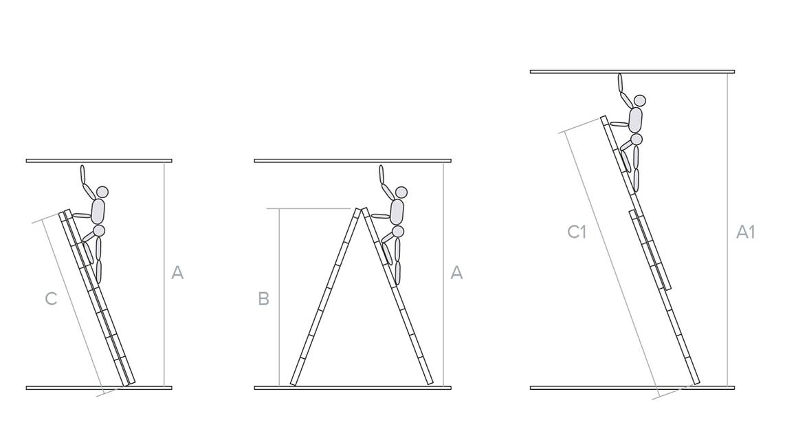 Лестница алюминиевая двухсекционная NV 1220 2×10 ОПТ фото 2