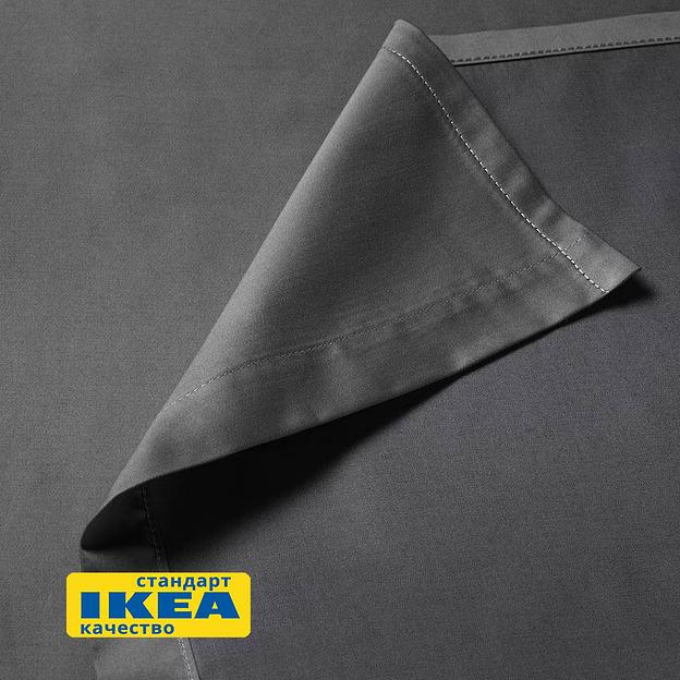 Простыня НАТЕСМИО (ИКЕА НАТТЭСМИН) 150x260, темно-серый, сатин KL-30442718 фото 3