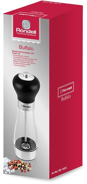 Мельница для перца/соли Rondell Buffalo RD-1503 стальной фото 2