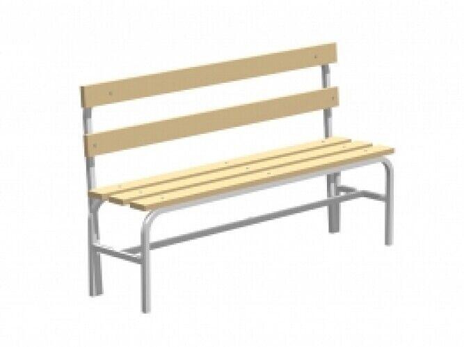Скамья гардеробная, со спинкой, 850х1000х375 мм фото 1