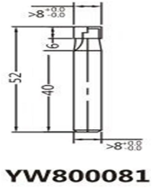 Фреза Delta-Tools алмазная пазовая D=8 l=6 L=52 S=12*40 RH арт. DT43 фото 1