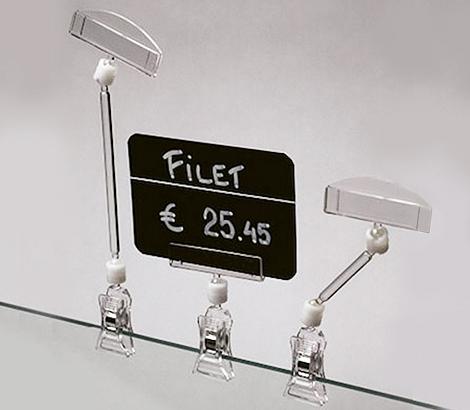 Ценникодержатель на прищепке универсальный FX ножка 0 мм фото 1