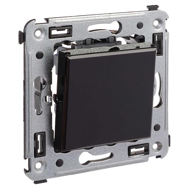 Выключатель одноклавишный в стену, "Avanti", "Черный квадрат" DKC 4402103 фото 2