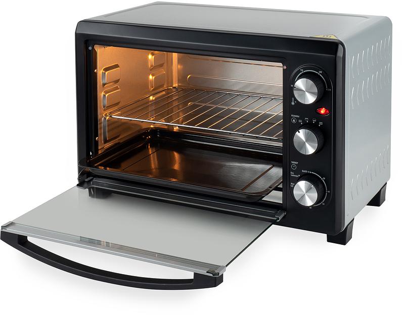 Мини-печь Hyundai MIO-HY073 26л. 1500Вт серебристый/черный фото 4