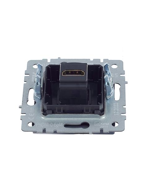 BRITE Розетка HDMI РHDMI-0-БрМ маренго фото 5