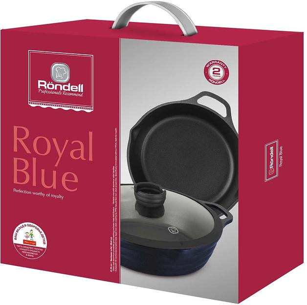 Сотейник Rondell Royal Blue RDA-1547 d=28см (с крышкой) синий фото 5