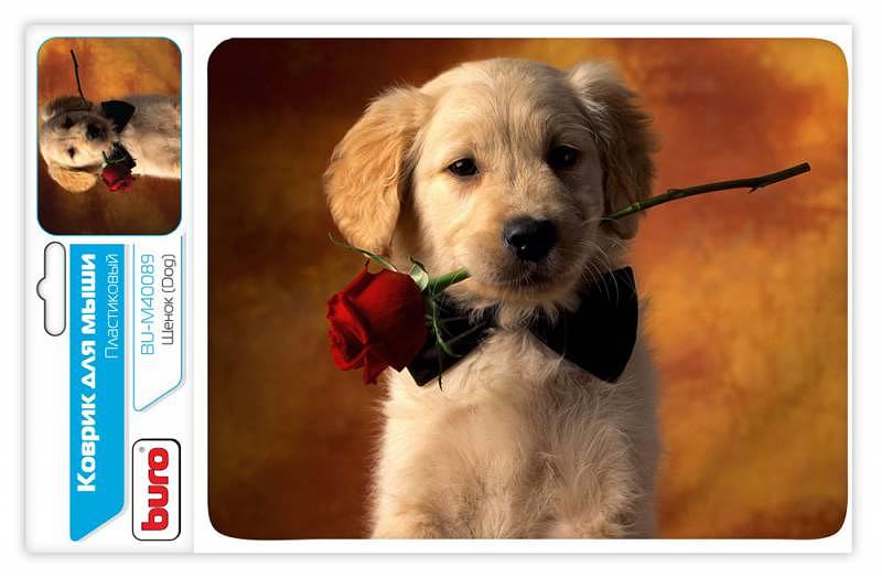 Коврик для мыши Buro BU-M40089 рисунок/щенок 230x180x2мм фото 1