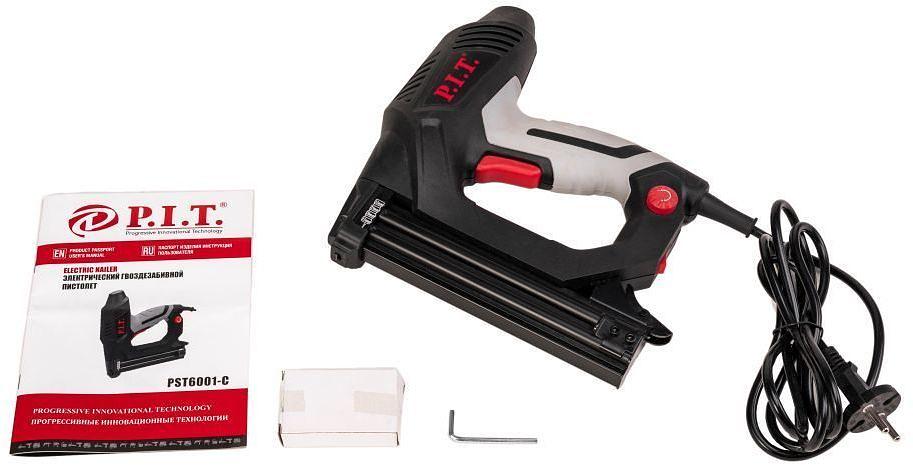 Степлер электрический P.I.T. PST6001-C скобы тип 18Ga: 15-25мм гвозди тип 18Ga: 15-32мм фото 4