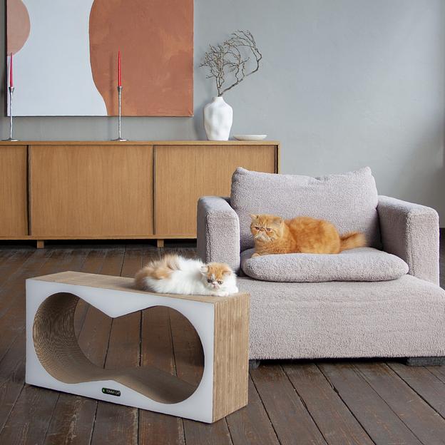 Когтеточка из картона Конвекс, Белый, опт фото 2