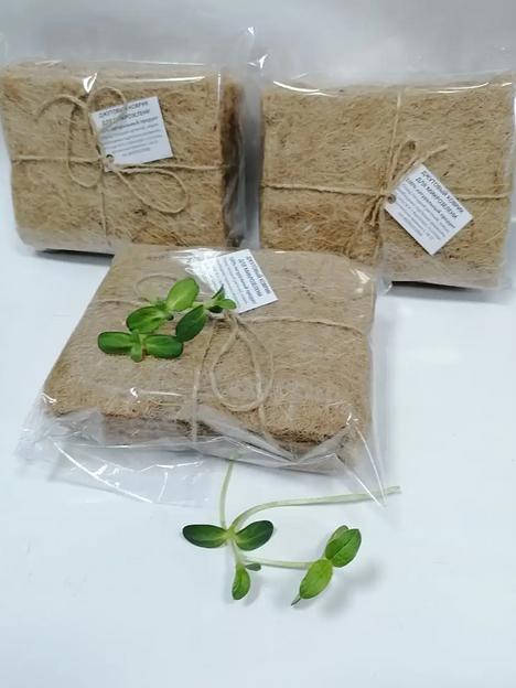 Джутовый коврик для выращивания микрозелени 10 шт ОПТ фото 6