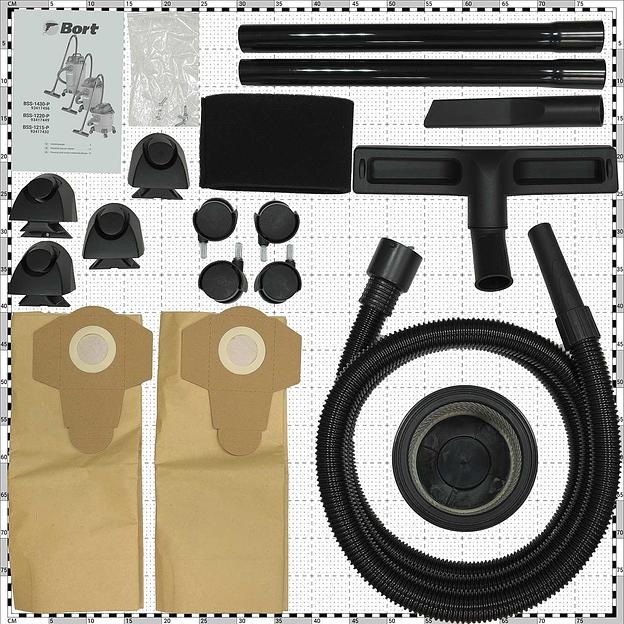 Bort Пылесос для сухой и влажной уборки BSS-1430-P [93417456] { 1400 Вт, вместимость 30 л, 80 л/сек, 8,9 кг, набор аксессуаров 8 шт } фото 8