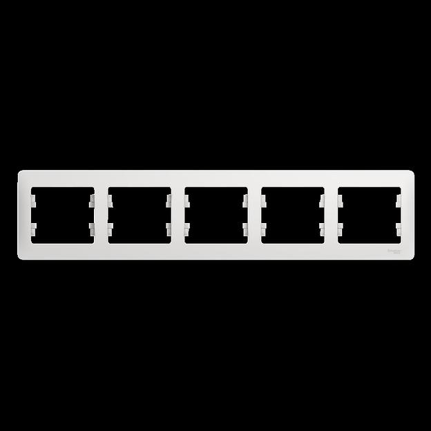 Systeme electric GSL000105 GLOSSA 5-постовая РАМКА, горизонтальная, БЕЛЫЙ фото 2