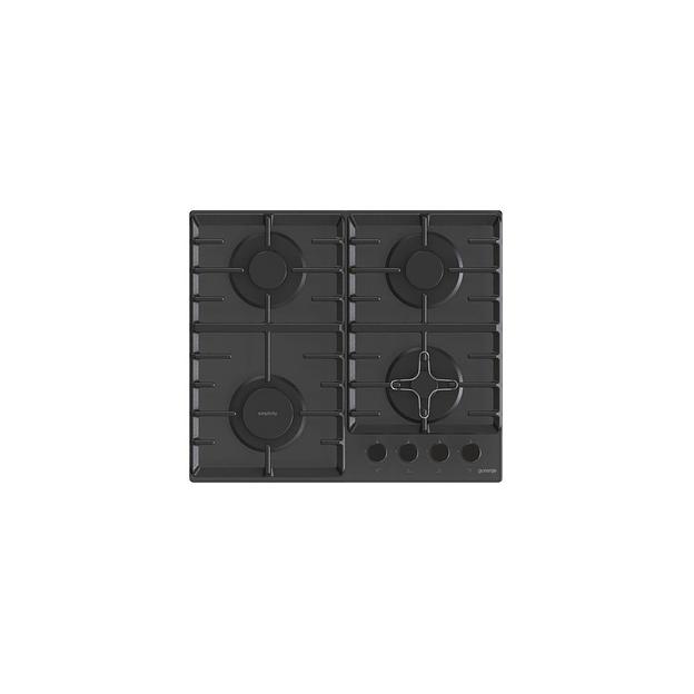 Газовая варочная панель Gorenje GT642SYB, 4 конфорки, закаленное стекло, черный фото 1