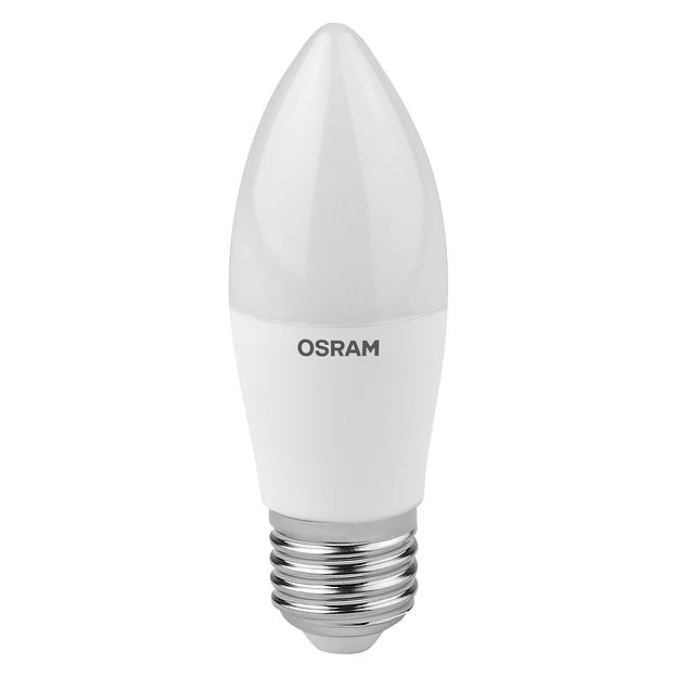 Лампа светодиодная LED 10 Вт E27 4000К 800Лм свеча 220 В (замена 75Вт) OSRAM фото 2