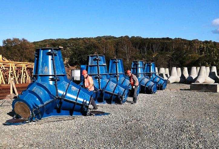 Металлоформы тетраподов фото 3