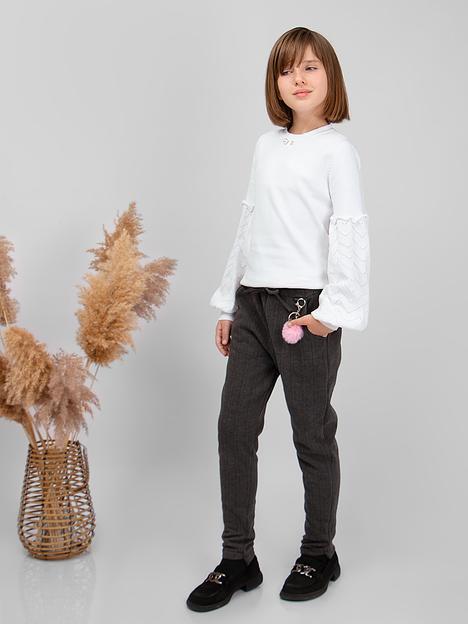 Брюки для девочки Соль&Перец тёмно-серый, арт.SP24127 ОПТ фото 4