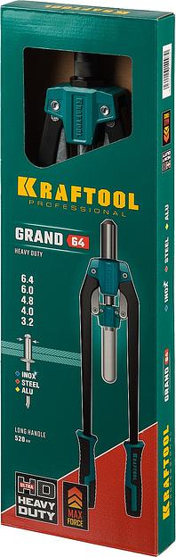 KRAFTOOL GRAND-64, 3.2 - 6.4 мм, 520 мм, усиленный двуручный заклёпочник (311791) фото 7