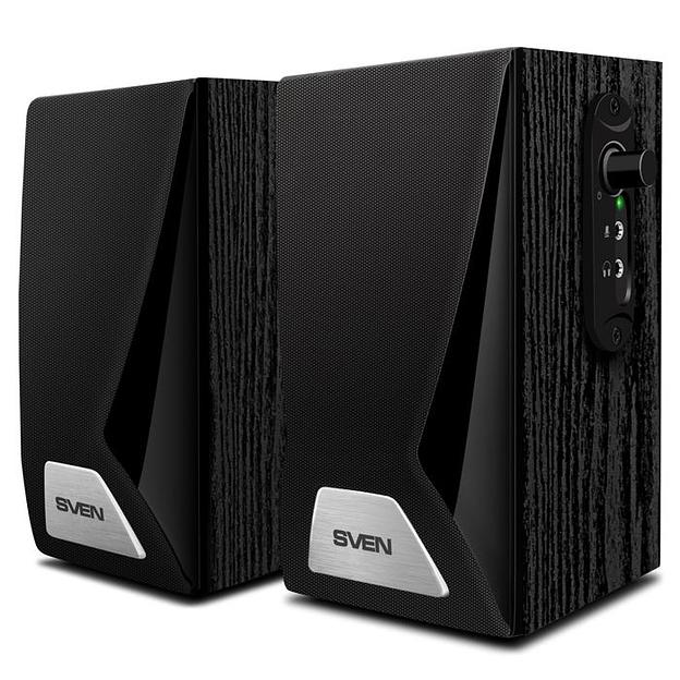 Колонки Sven SPS-555 2.0 черный 6Вт фото 2