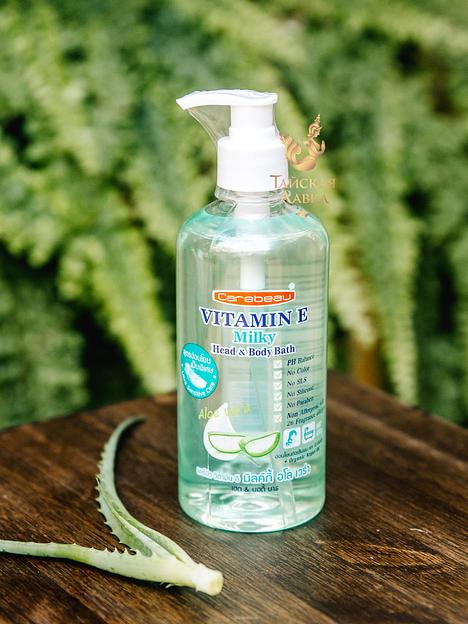 Гель д/душа и волос «Алоэ, витамин Е и молоко» Carebeau ОПТ фото 1
