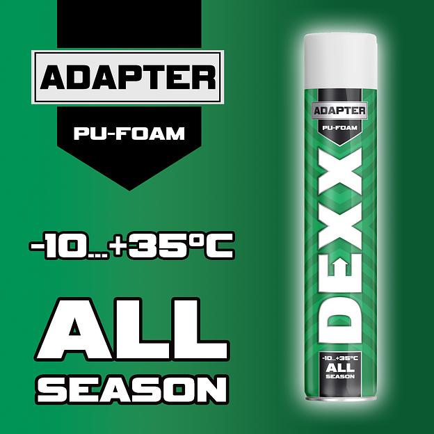 DEXX ADAPTER, 750 мл, адаптерная, выход до 25 л, монтажная пена (41123) фото 2