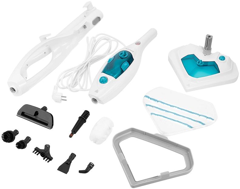 Швабра паровая Kitfort КТ-3908 1300Вт белый/бирюзовый фото 5