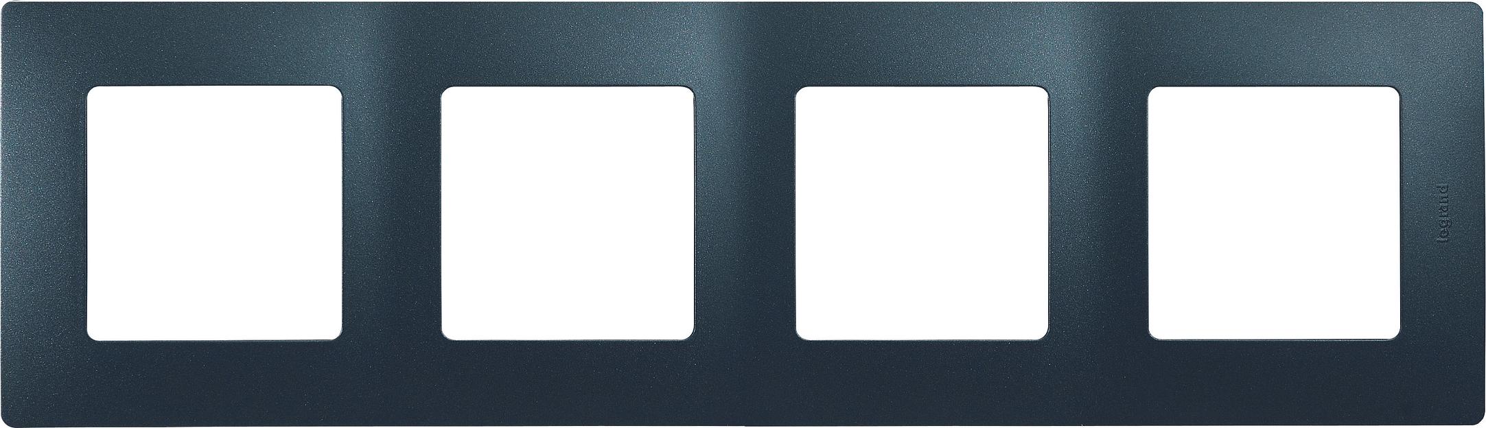 ETIKA Рамка 4поста цвет антрацит Legrand 672584 фото 1
