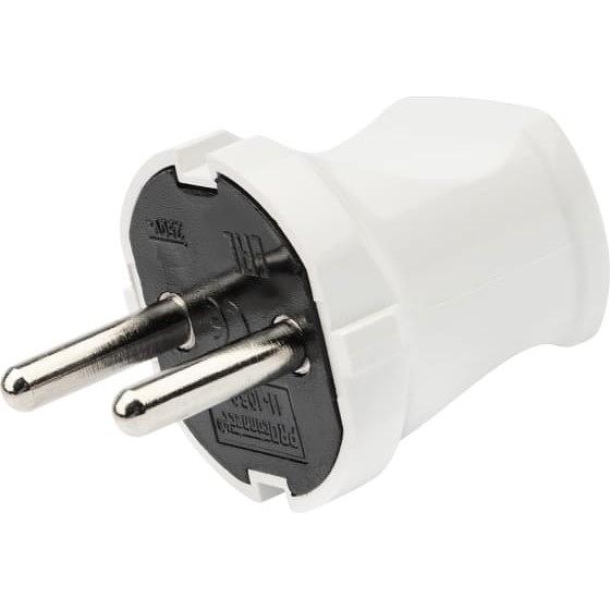 REXANT 11-8933 Вилка прямая без з/к 6А белая фото 1