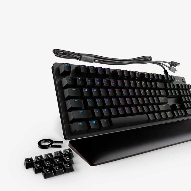 Клавиатура игровая Logitech G513 CARBON - GX BLUE (CLICKY) SWITCH (механическая клавиатура с RGB-подстветкой) US INT'L фото 2
