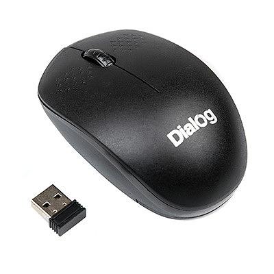 Мышь MROC-13U Dialog Comfort RF 2.4G Optical - 3 кнопки + ролик прокрутки, USB, черная фото 1