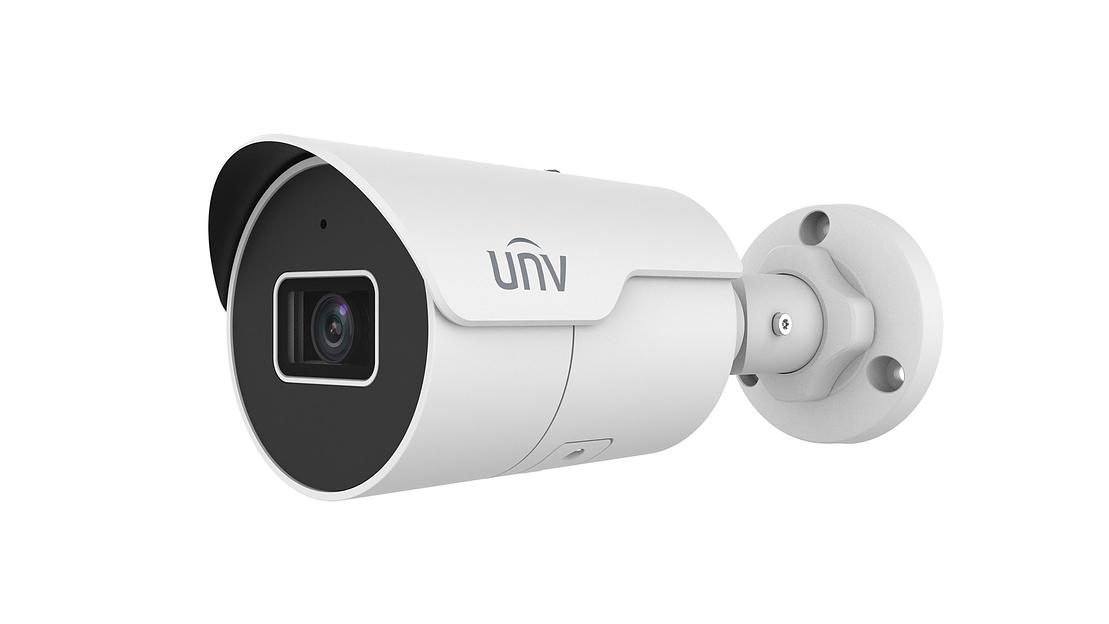 Видеокамера IP цилиндрическая, 1/2.8"CMOS, 8Мп (3840*2160), Max 20к/с, Ultra 265|H.265|H.264|MJPEG,, 120дБ WDR, 2.8мм объектив 0.005 лк @F1.6, встроенный микрофон, ИК-подствека до 50м, поддержка Micro SD карт памяти до 512 Гбайт, кнопка сброса, IP67, - фото 1