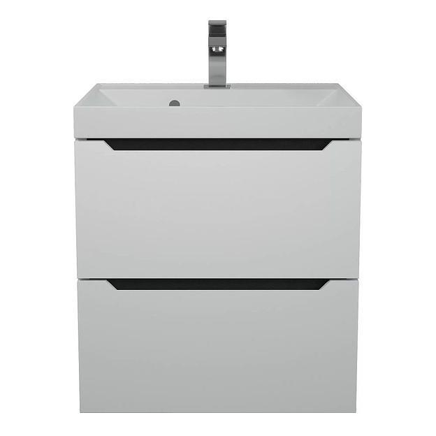 Тумба под раковину для ванной Uperwood Tanos 50 см, подвесная,  белая/графит фото 5