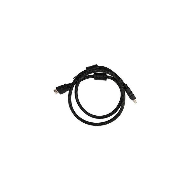 Кабель аудио-видео Buro HDMI (m) - HDMI (m), ver 1.4, 1м, GOLD, ф/фильтр, черный [hdmi-v1.4-1mc] фото 1