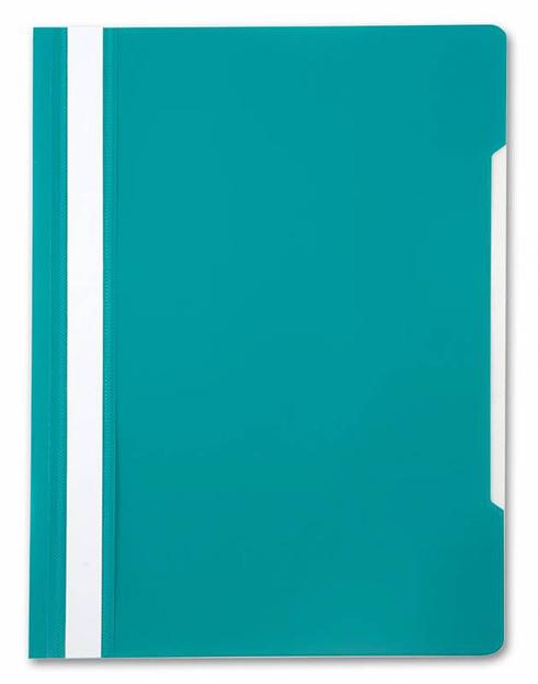 Папка-скоросшиватель Бюрократ -PS20TURG A4 прозрач.верх.лист пластик бирюзовый 0.12/0.16 фото 1