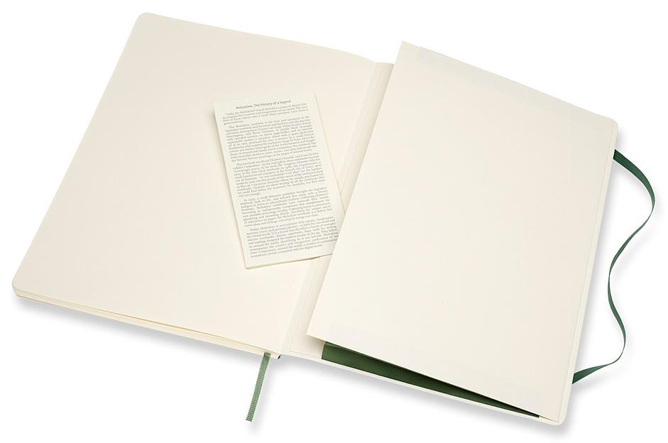 Блокнот Moleskine CLASSIC SOFT QP623K15 XLarge 190х250мм 192стр. нелинованный мягкая обложка зеленый фото 5