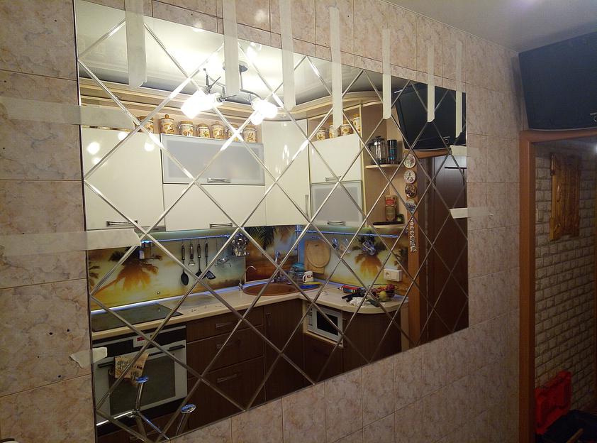 Изготовление зеркала с алмазной гранью 2000х1000 мм фото 1