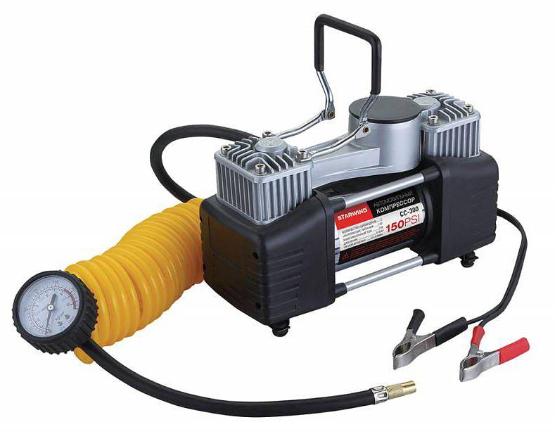 Автомобильный компрессор Starwind CC-300 65л/мин шланг 5м фото 1