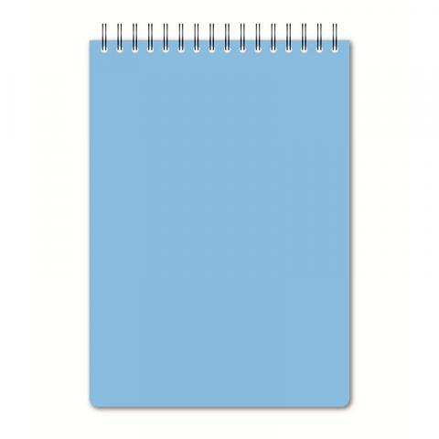 Блокнот на спирали А5, 60л., клетка, Bright Colours, тонированный блок, голубой, Attache фото 1