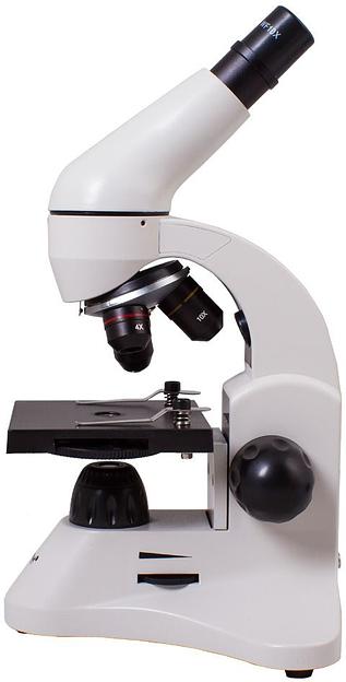 Микроскоп Levenhuk Rainbow 50L монокуляр 40-800x на 3 объектива лунный камень фото 3