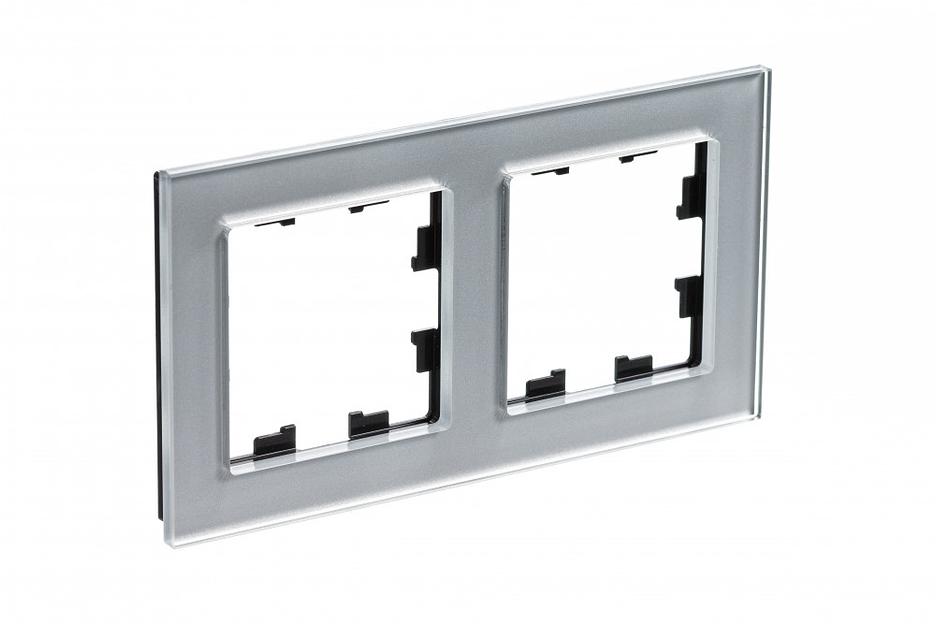 Systeme electric ATN320302 Рамка 2-постовая ATLASDESIGN NATURE, СТЕКЛО АЛЮМИНИЙ фото 2