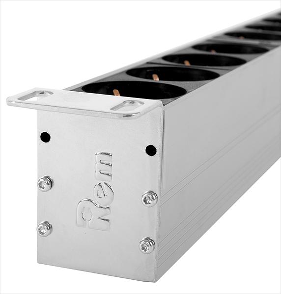 Вертикальный блок розеток Rem-16 с авт. 16 А, 20 Schuko, 16 A, алюм., 33-38U, колодка (R-16-20S-A-1420-K) фото 2