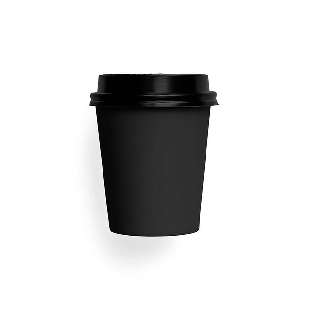 Стакан бумажный однослойный одноразовый чёрный 250 мл ОПТ фото 1