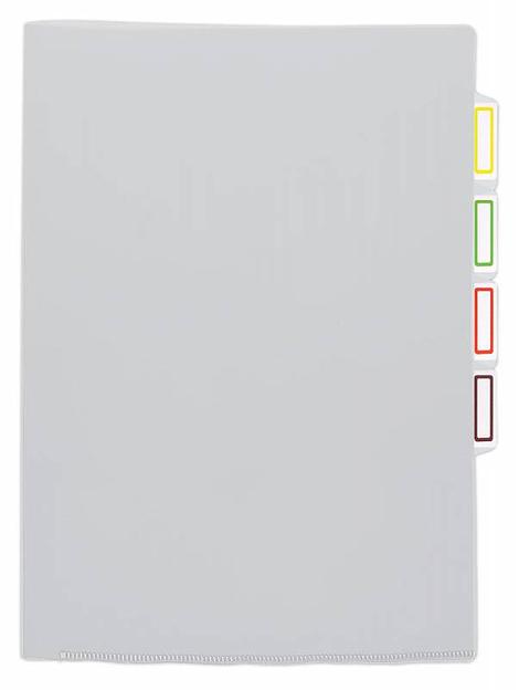 Папка-уголок Бюрократ -E356CLEAR 3 уровн. A4 пластик 0.15мм прозрачный фото 1