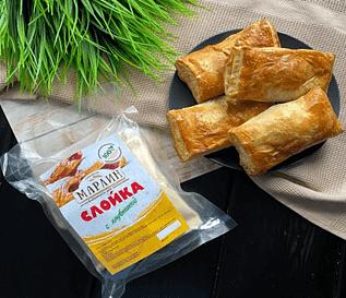 Слойки со сладкими начинками (яблоко-брусника, вишня, клубника, брусника, творог) ОПТ фото 1