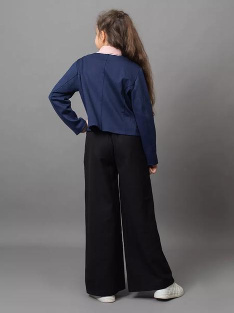 Брюки палаццо школьные на девочку KristiKlo «Бостон» чёрный ОПТ фото 6