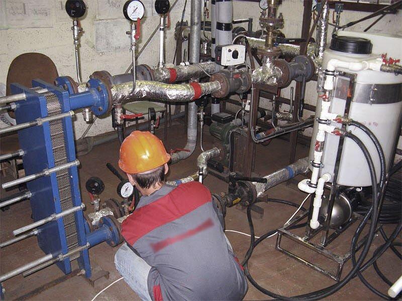 Опрессовка теплообменника фото 1