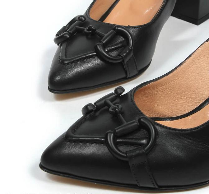 Босоножки женские из натуральной кожи на каблуке, арт.2023-36 чёрный ОПТ фото 9