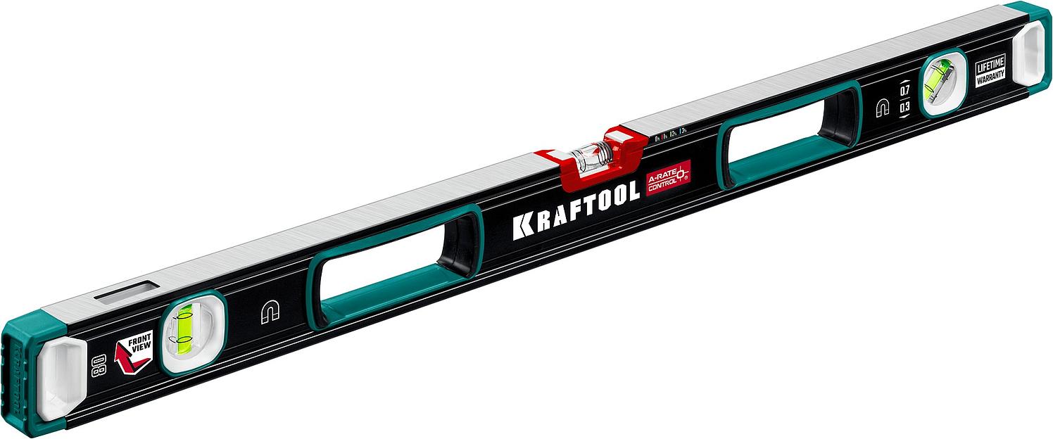 KRAFTOOL A-RATE CONTROL, 800 мм, точность 0.3 мм/м, с зеркальным глазком, сверхпрочный магнитный уровень (34988-80) фото 1